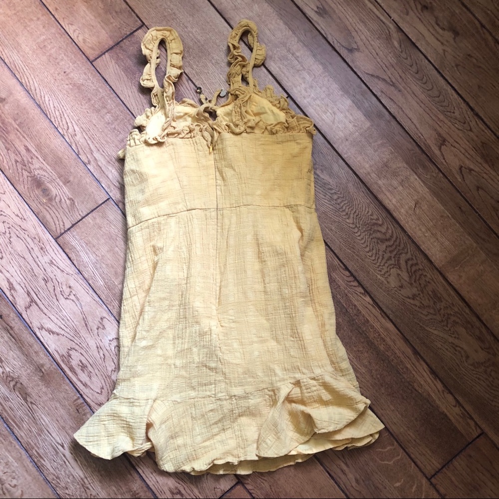 Hello Molly Yellow Ruffle Mini Dress - Picture 8 of 8